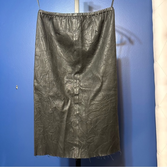 Zadig & Voltaire Jaden Crinkled leather Skirt - Picture 7 of 11